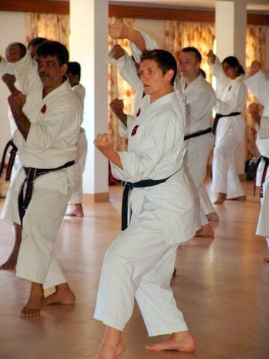 Training in Sepai Kata in Goa, India, 2007